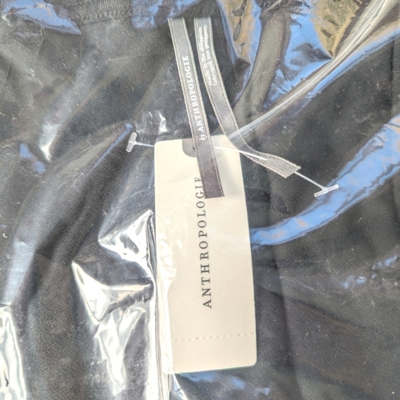 Anthropologie Collared Square Neck Tee in Black Size Large NWT - Picture 8 of 8